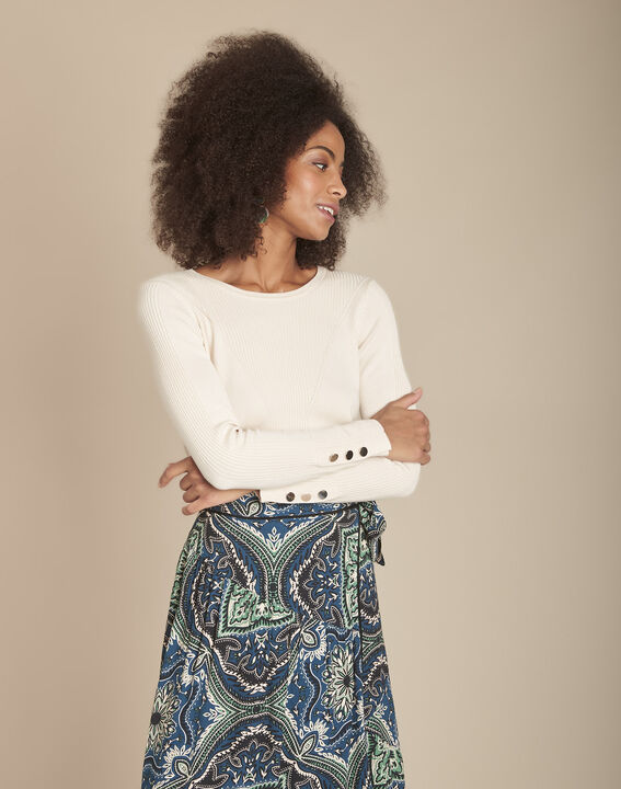 Pull beige en jersey Flora | 1-2-3 Pull beige en jersey Flora PhotoZ | 1-2-3