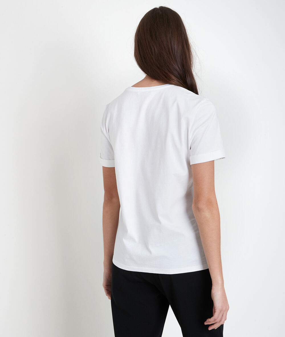 Tee-shirt sérigraphié blanc irock blanc.