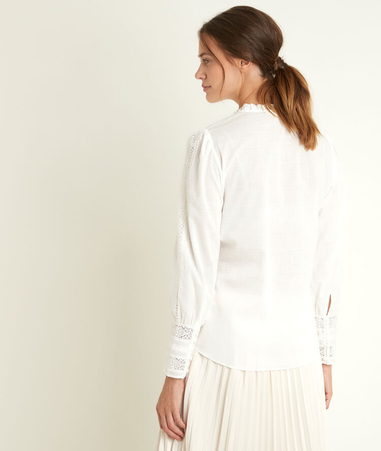 Blouse en dentelle écrue jena ecru.