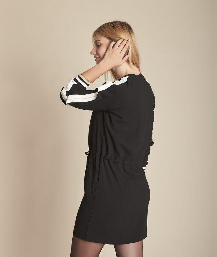 Robe droite en jersey innocence noir.