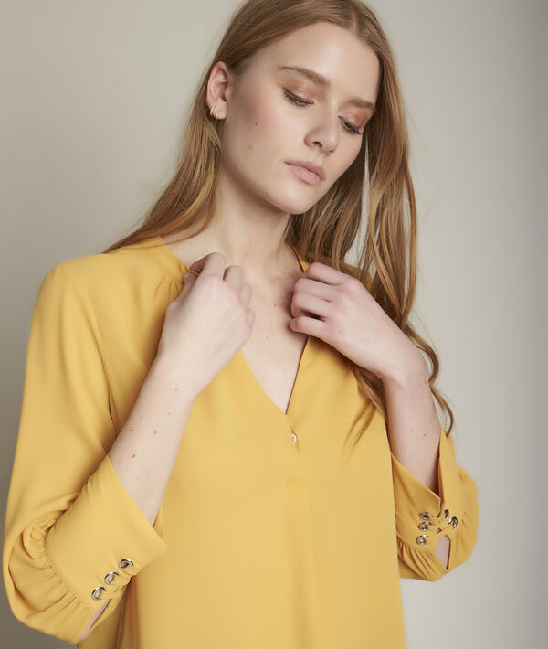 Blouse fluide jaune Elisee | 1-2-3 Blouse fluide jaune Elisee PhotoZ | 1-2-3