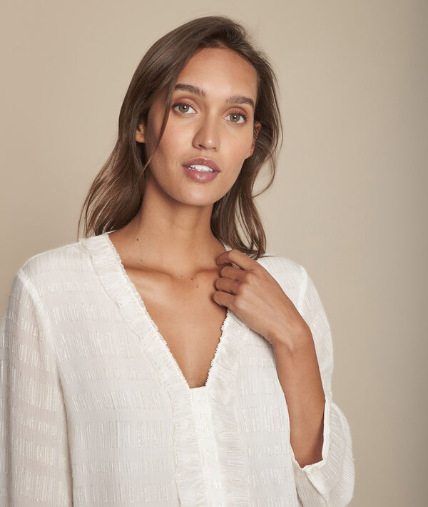 Blouse écrue en lurex Marie | 1-2-3 Blouse écrue en lurex Marie PhotoZ | 1-2-3