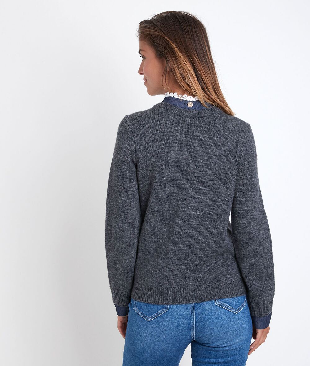 Pull anthracite col fantaisie rendal anthracite.