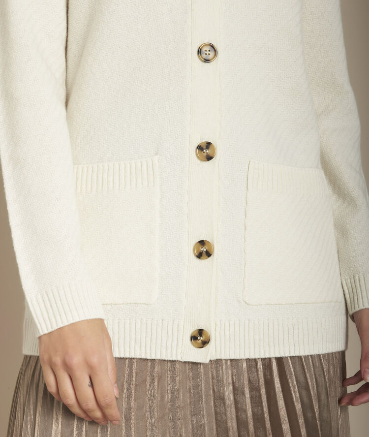 Gilet en laine écru frimas ecru.