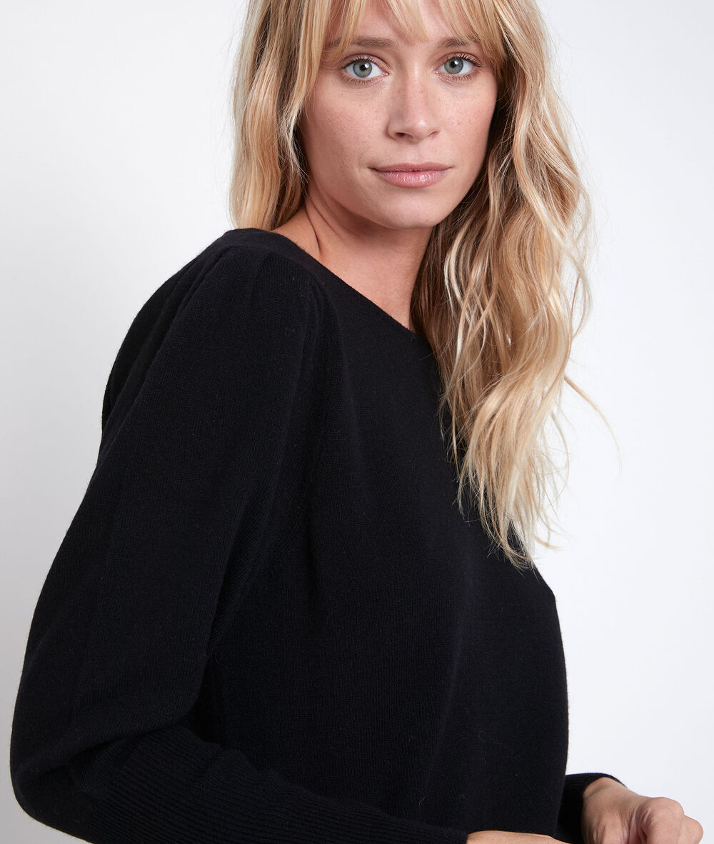 Pull en cachemire noir ribambelle noir.