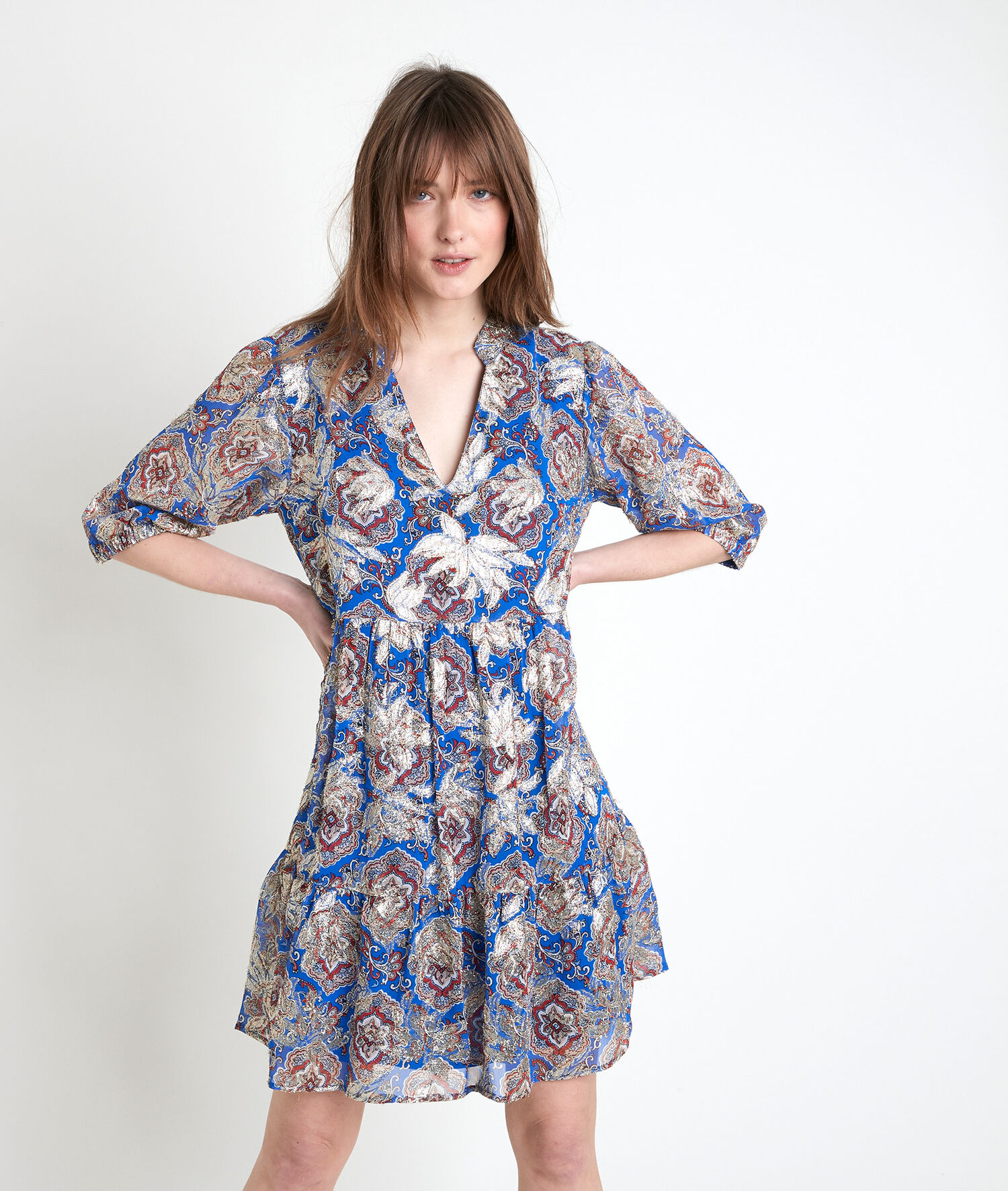 Kleid Vergissmeinnicht-Print Madeleine PhotoZ | 1-2-3