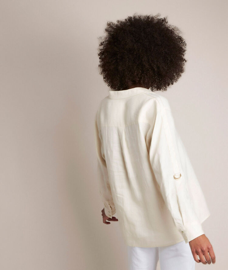 Chemise en lin ivoire cathleen ficelle.