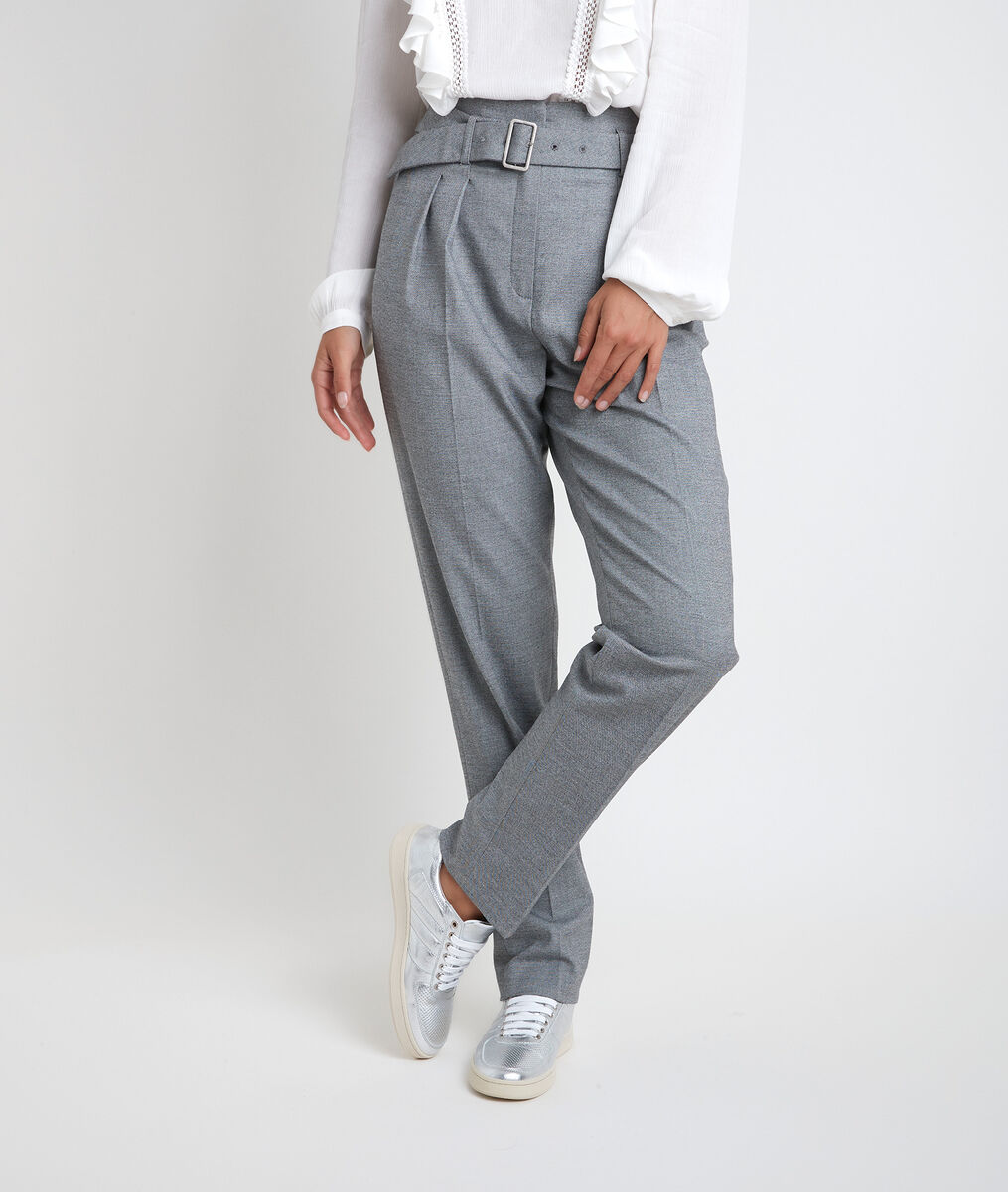 Pantalon cigarette fil à fil Iris | 1-2-3 Pantalon cigarette fil à fil Iris PhotoZ | 1-2-3