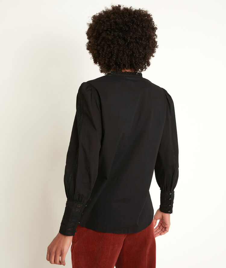 Blouse à dentelle noire jena noir.