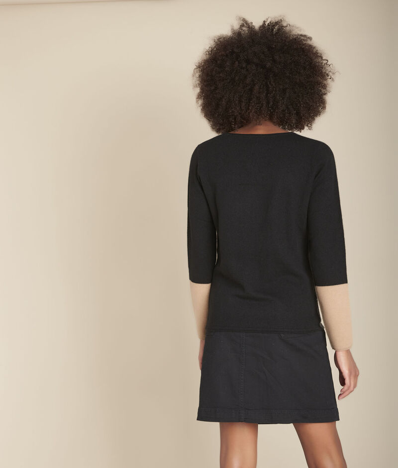 Pull cachemire colorblock freeze camel.