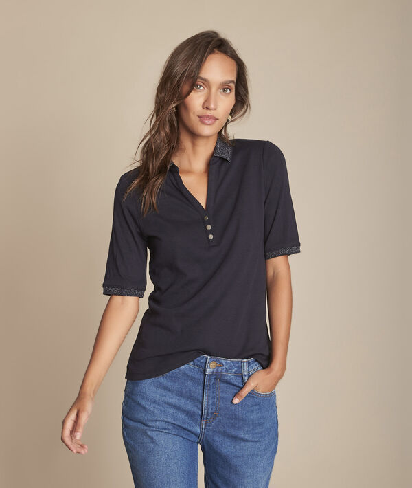 Polo marine col lurex Claudia | 1-2-3 Polo marine col lurex Claudia PhotoZ | 1-2-3