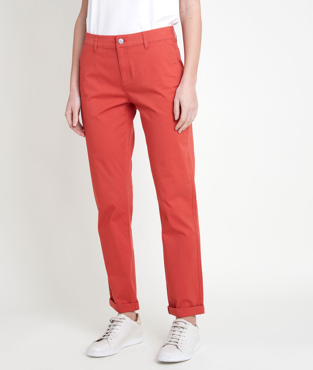 Pantalon en coton biologique chino goyave Francis | 1-2-3 Pantalon en coton biologique chino goyave Francis PhotoZ | 1-2-3