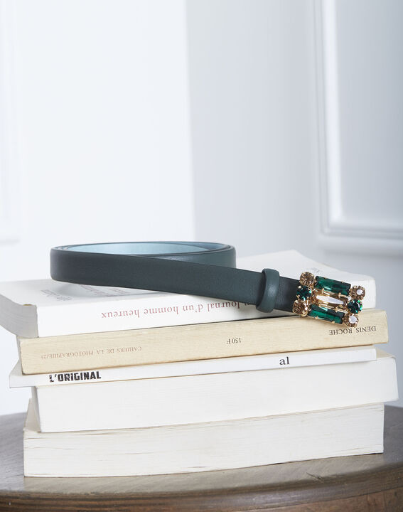 Ceinture verte en cuir boucle fantaisie Kristen | 1-2-3 Ceinture verte en cuir boucle fantaisie Kristen PhotoZ | 1-2-3