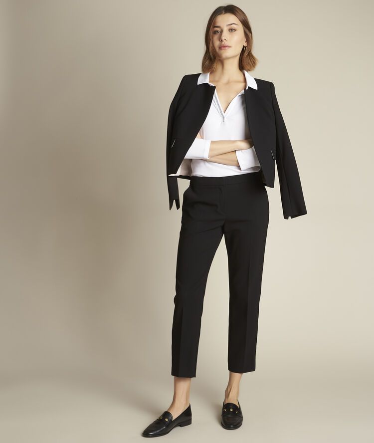 Polo blanc détail lurex roseau blanc.