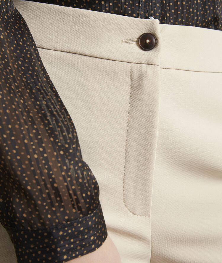 Pantalon microfibre beige suzanne greige.