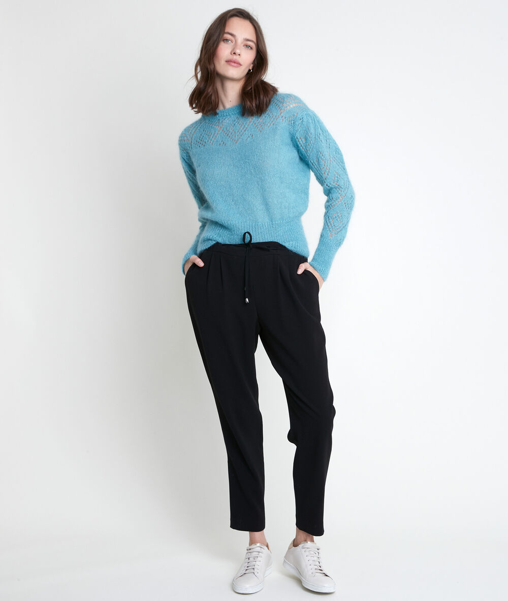 Pull en mohair m&eacute;lang&eacute; alberta eucalyptus.