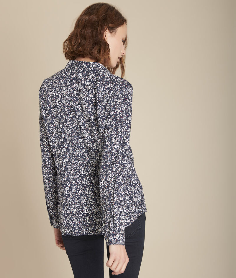Chemise imprimé fleuri ravel encre.