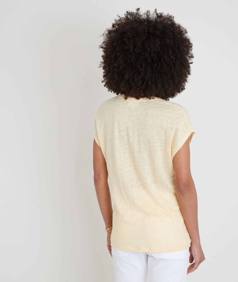 Tee-shirt en lin certifié citron ecool citron.