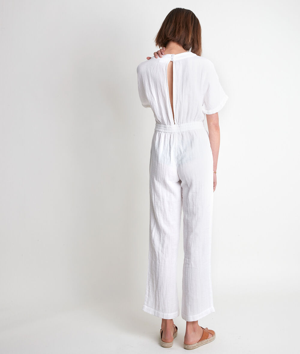 Combipantalon en coton écru lucille ecru.