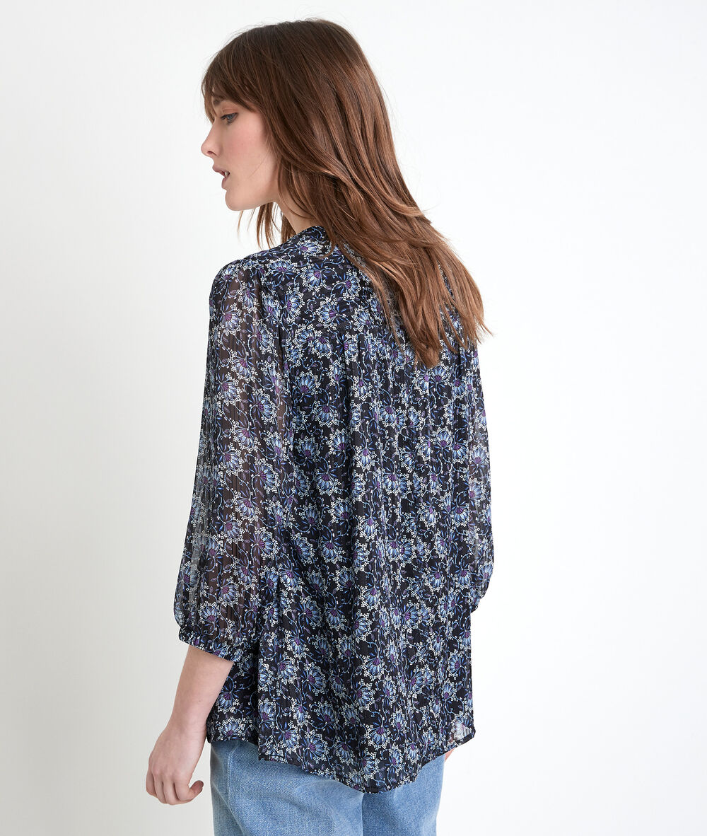 Blouse marine imprimée elsa marine.