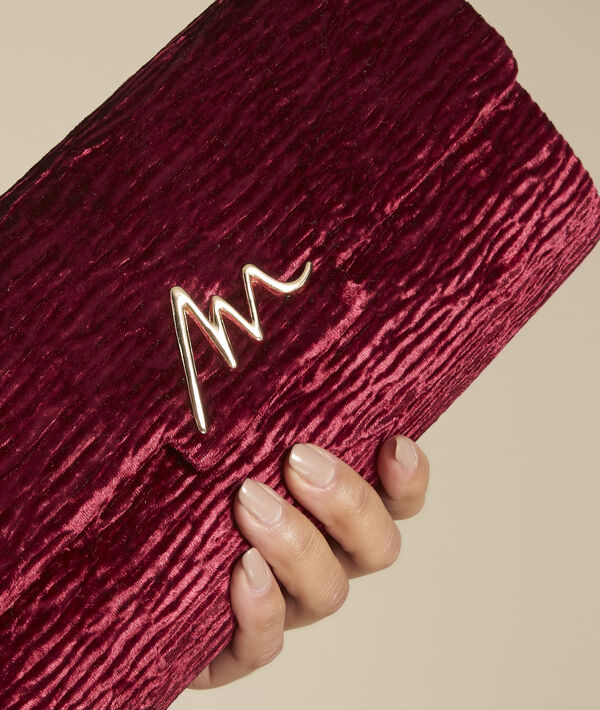 Pochette en velours grenat Derya | 1-2-3 Pochette en velours grenat Derya PhotoZ | 1-2-3