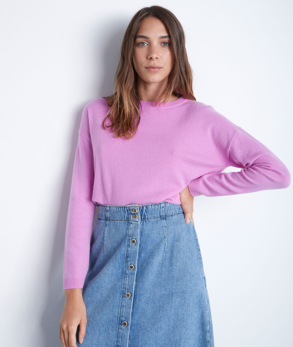 Pull en cachemire fuschia Timeo | 1-2-3 Pull en cachemire fuschia Timeo PhotoZ | 1-2-3