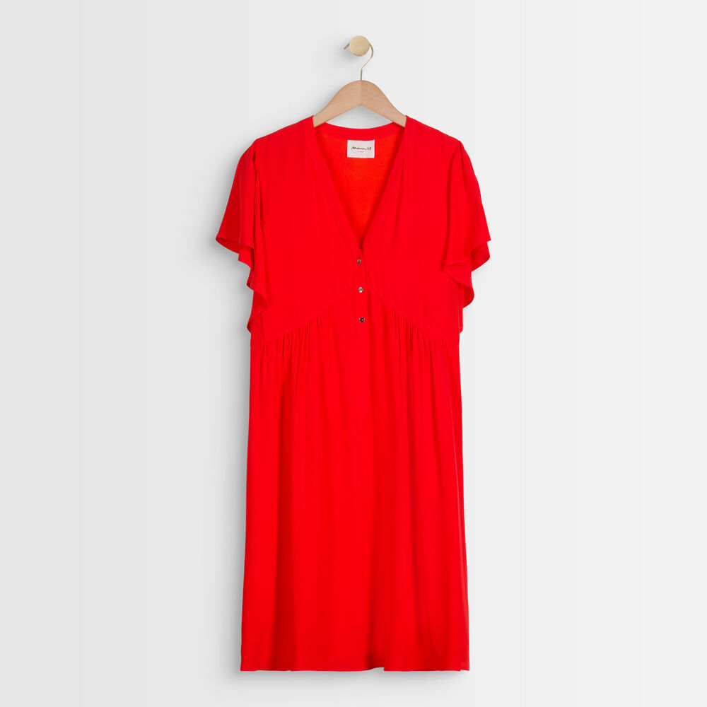 Robe en viscose recyclée rouge callo rouge.