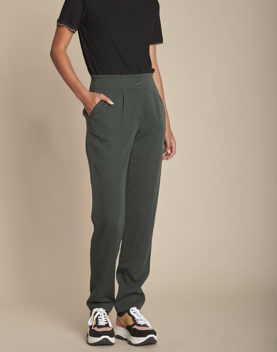 Pantalon vert foncé cigarette Elfe | 1-2-3 Pantalon vert foncé cigarette Elfe PhotoZ | 1-2-3
