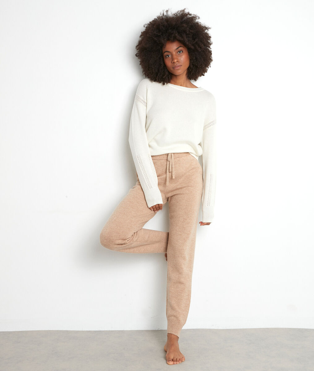 Pull en laine recyclé blanc Tobby | 1-2-3 Pull en laine recyclé blanc Tobby PhotoZ | 1-2-3