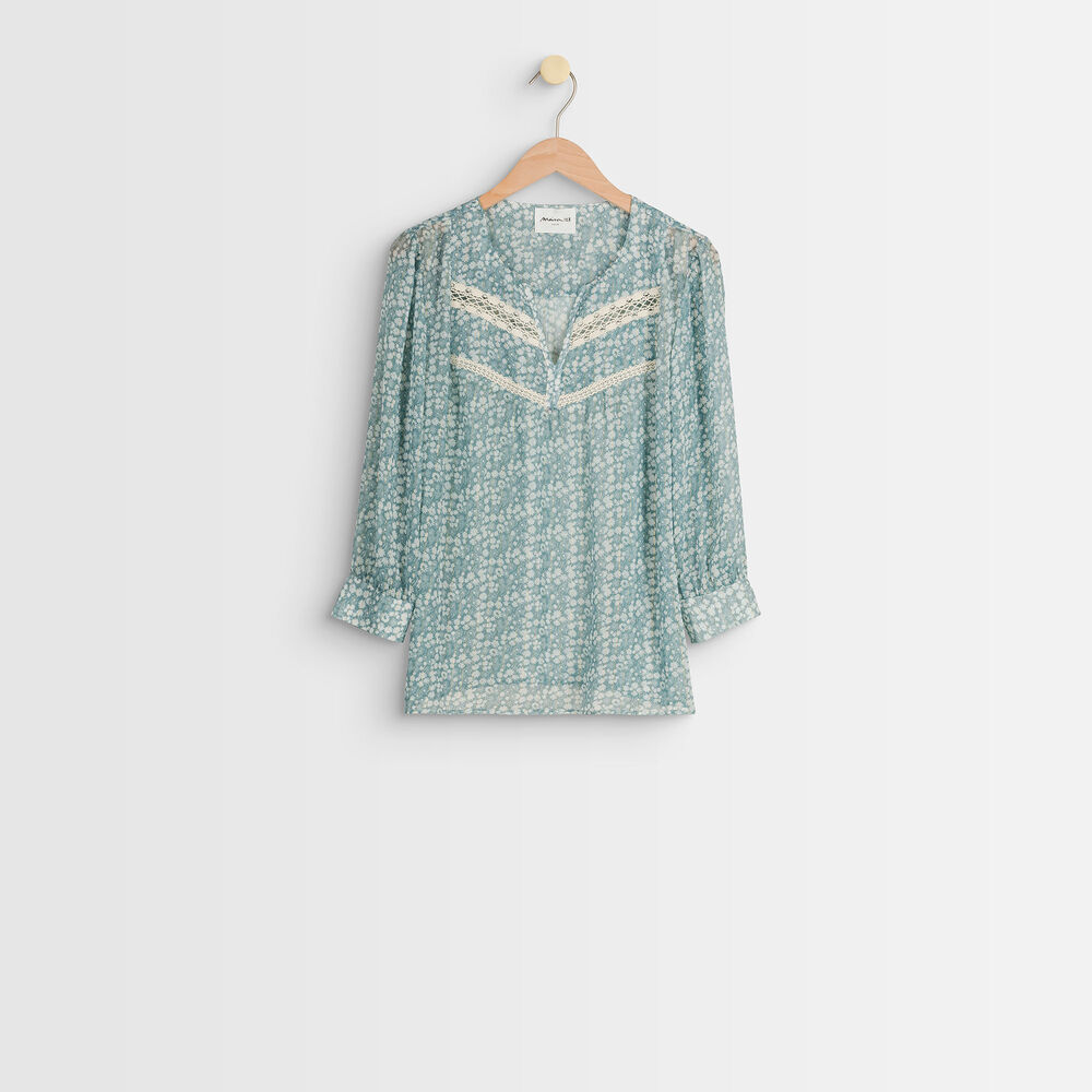 Blouse imprimée juan ardoise.