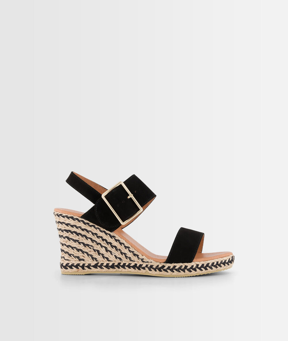 Espadrilles noires en cuir gypsy noir.