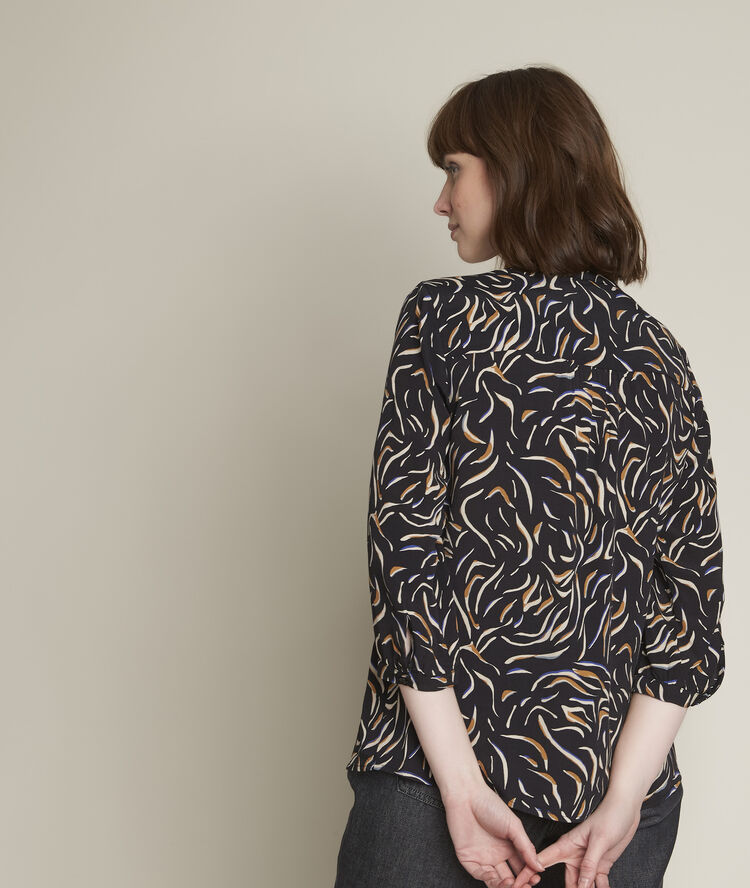 Blouse imprimée martine marine.
