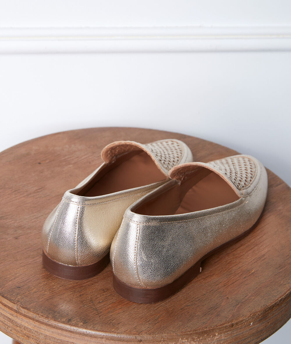 Mocassins dor&eacute;s gladys or.