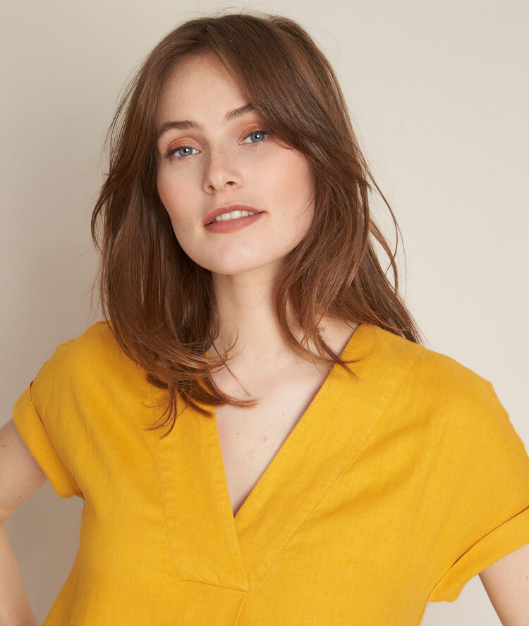 Robe en lin safran christina safran.