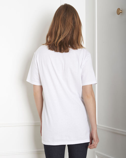 Tee-shirt écru imprimé palo maison ft ecru.