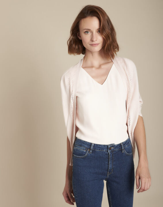 Cardigan nude ajouré Foly | 1-2-3 Cardigan nude ajouré Foly PhotoZ | 1-2-3