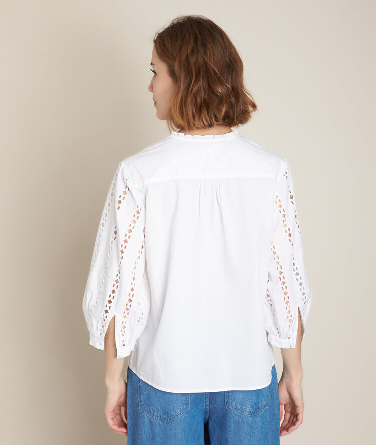 Blouse en dentelle enola blanc.