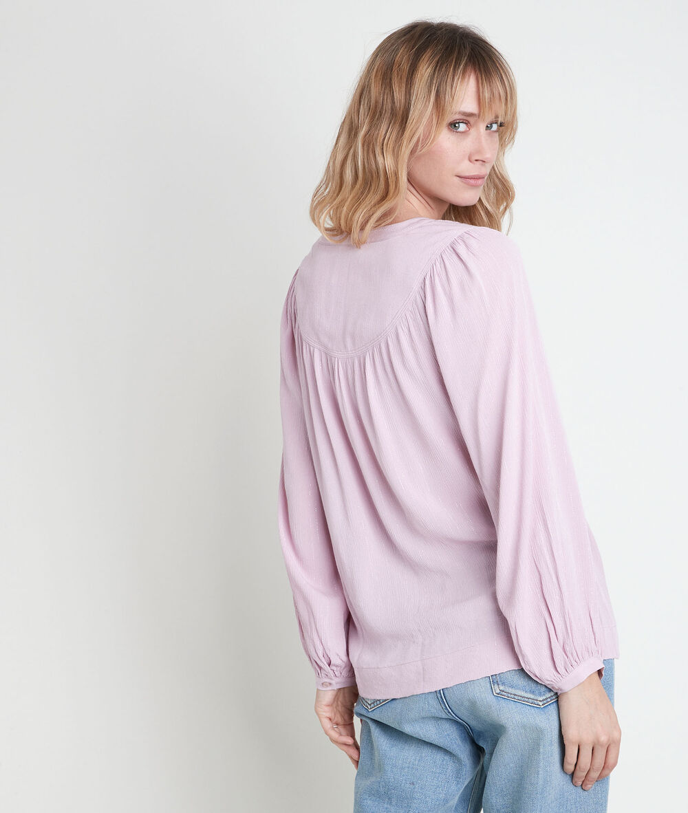 Blouse mauve lurex timeo mauve.