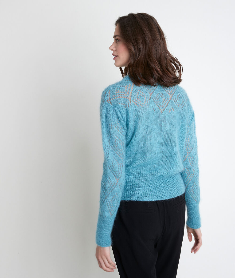 Pull en mohair mélangé alberta eucalyptus.