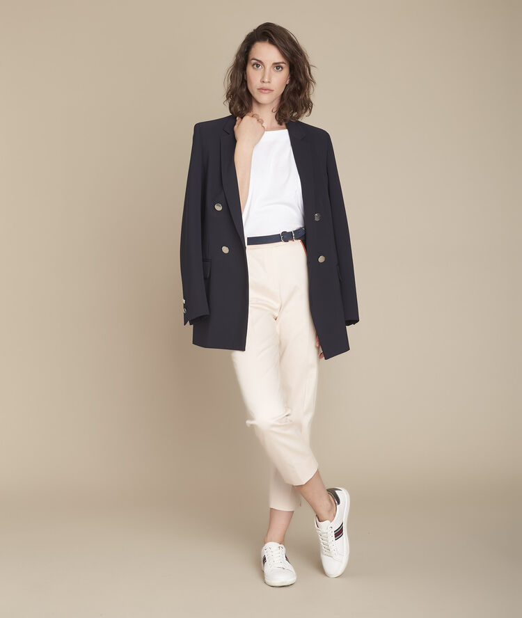 Matte sigaretbroek rubis poudre.