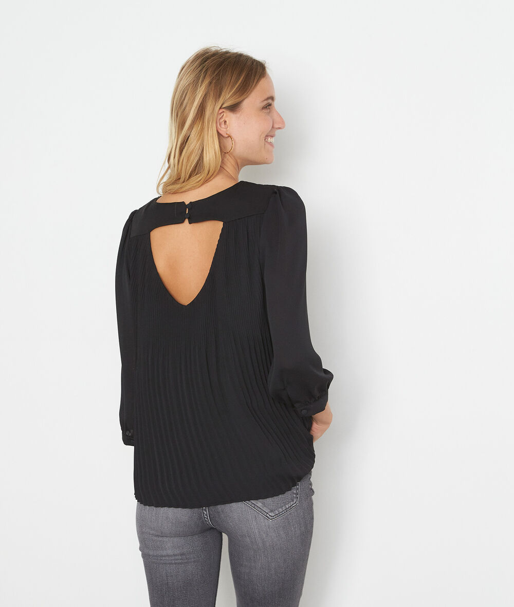 Blouse plissée juliette noir.
