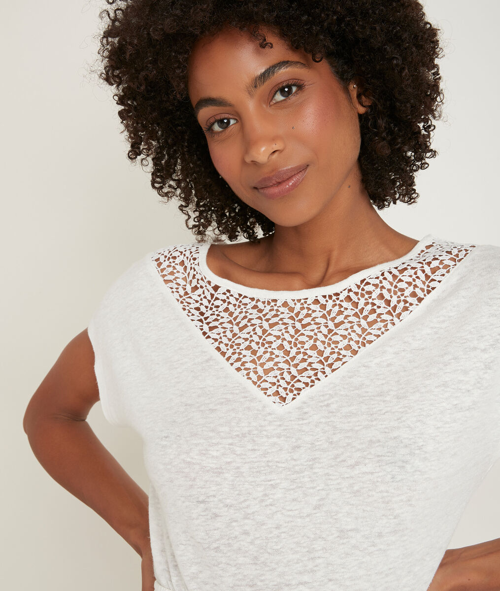 Top en lin et dentelle Nalia | 1-2-3 Top en lin et dentelle Nalia PhotoZ | 1-2-3