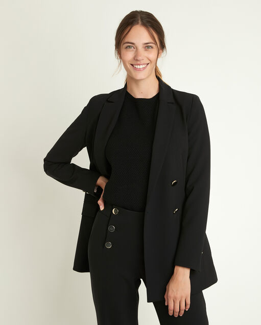 Pantalon noir à pont en microfibre Hubert (1) - Maison 123