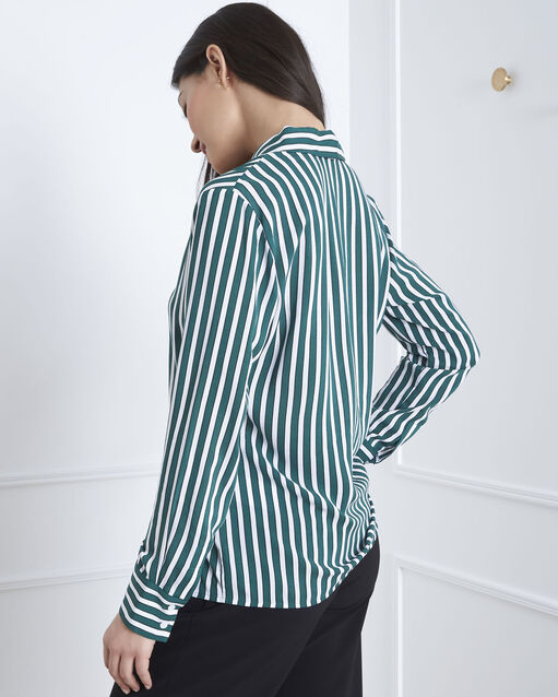 Blouse verte rayée vanessa emerald.