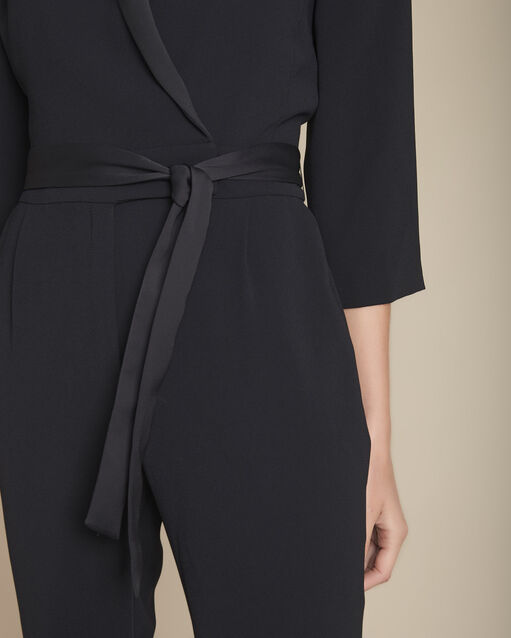 Combinaison noire en microfibre rines noir.