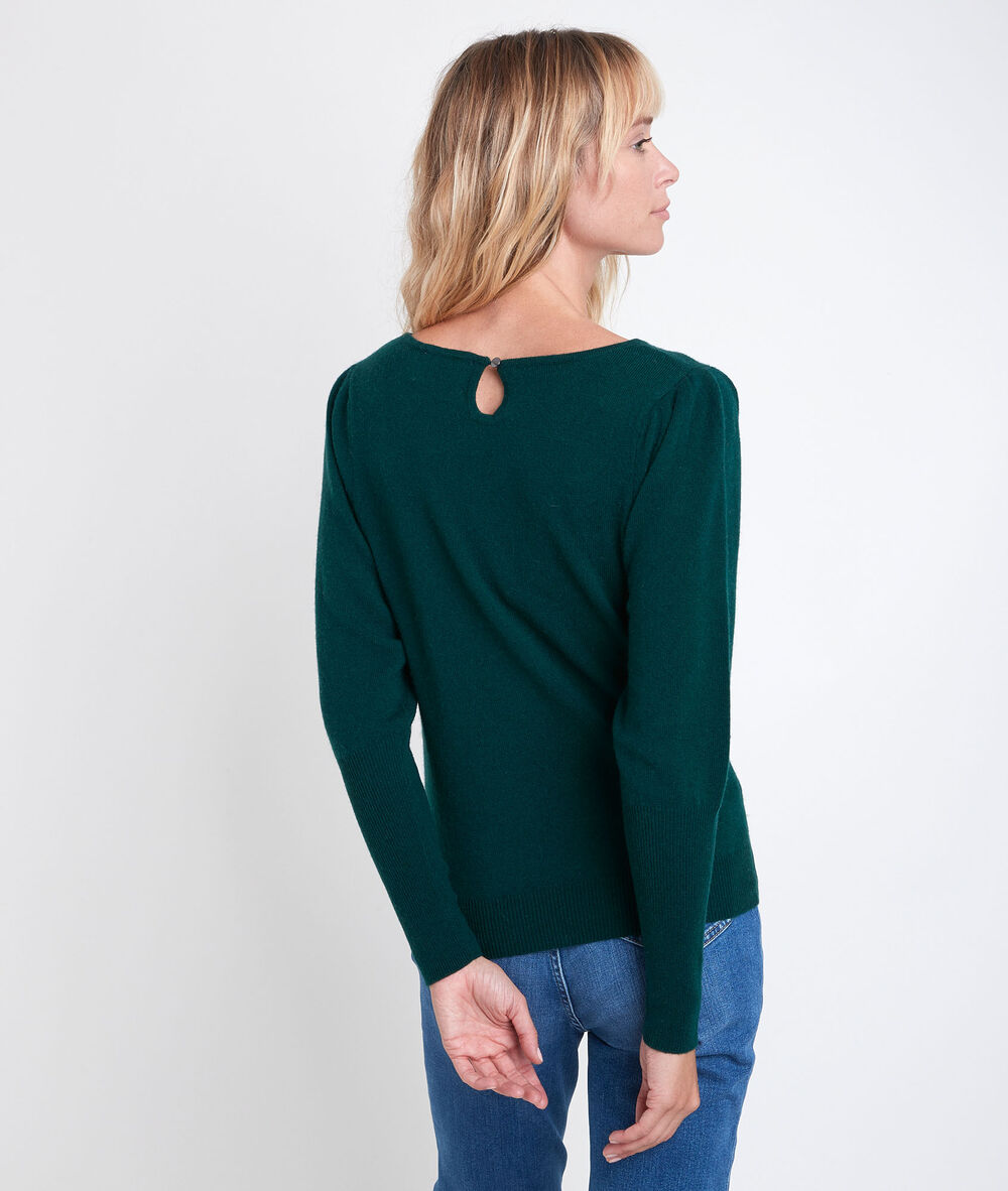 Pull en laine et cachemire émeraude ribambelle emeraude.
