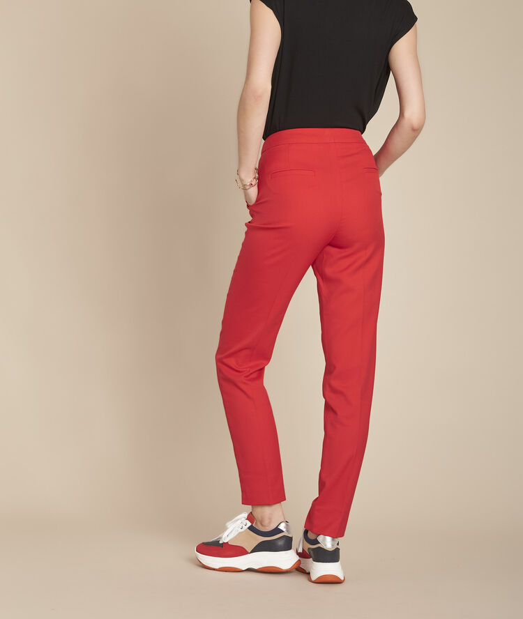 Pantalon rouge cigarette emile grenade.