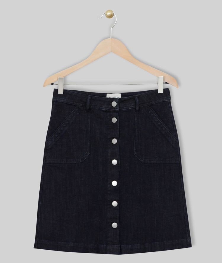 Jupe en denim ambre denim brut.