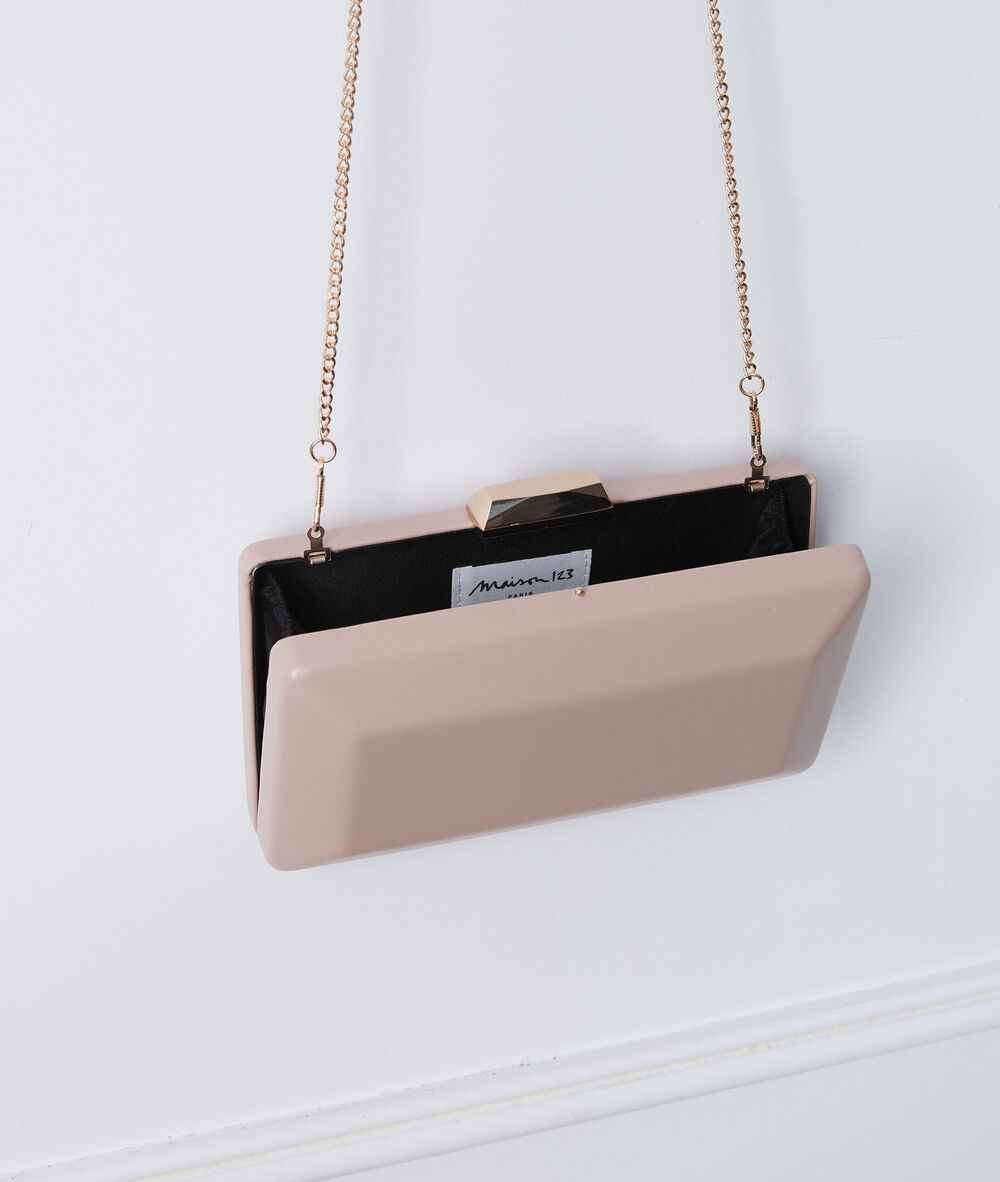 Pochette rose poudre daphné poudre.