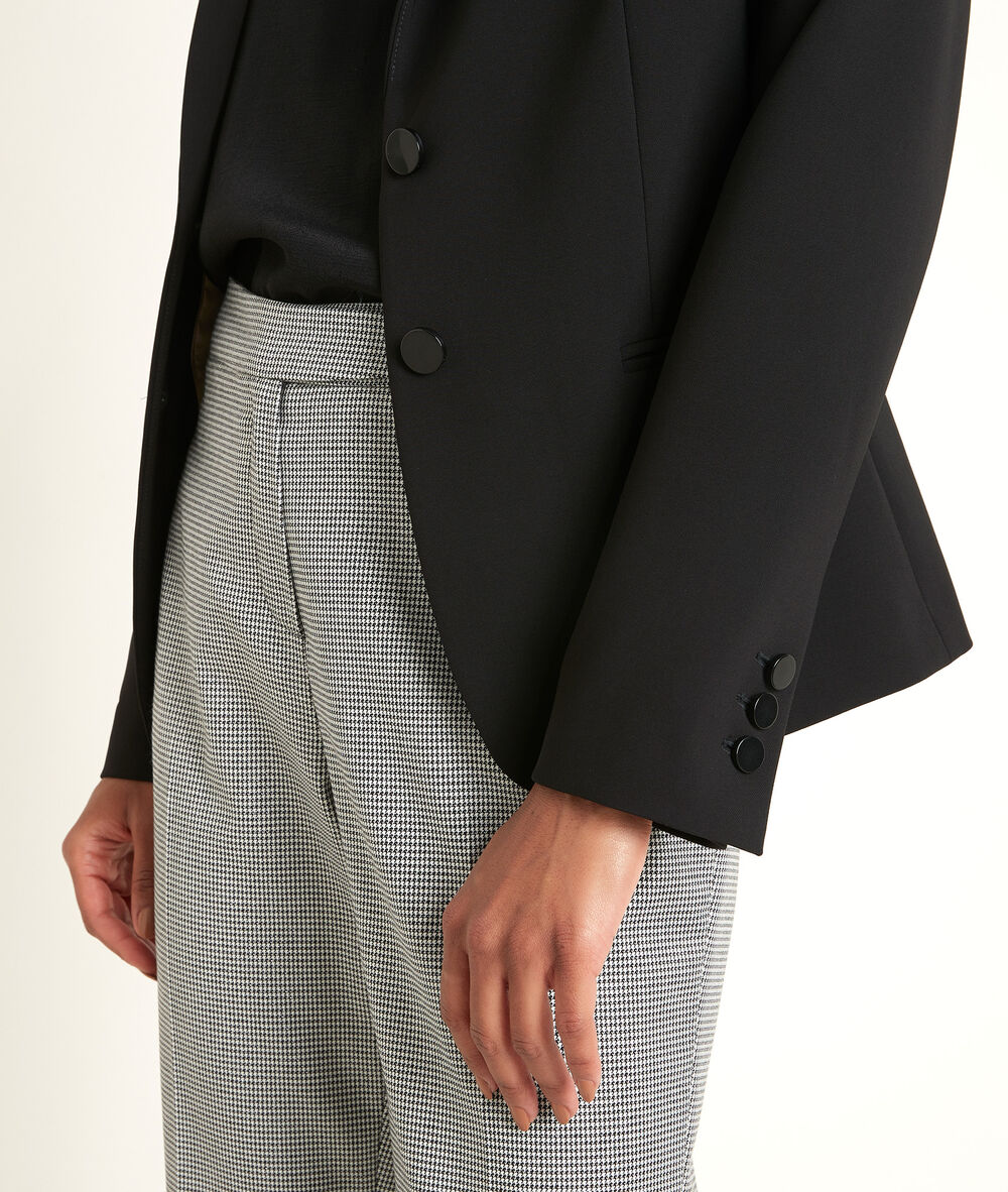 Veste en microfibre noire sarry noir.